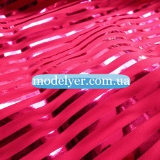 Ткань Трикотаж масло полоска (малина)